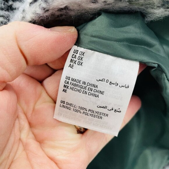 And Now This Womens Trendy Plus Size 0X Meadowland Plaid Shirt Jacket Green $60 - Picture 6 of 6